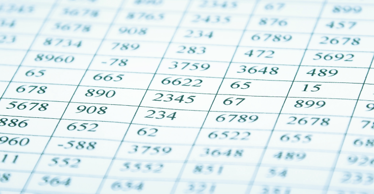 Stock photo of a spreadsheet