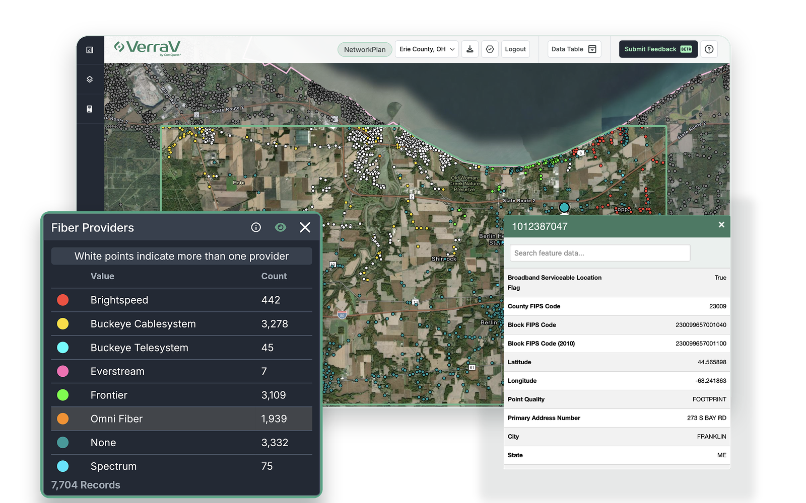 CostQuest's VerraV Broadband Fabric Mapping Tool